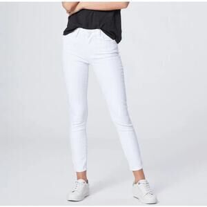 NWT Paige x Anthropologie Hoxton Crop Crisp White Size 24W Old Money Clean Girl